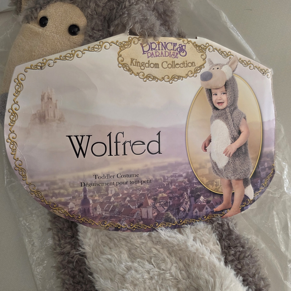 Wolf Costume Toddler- Gray and Cream - Picture 2 of 7